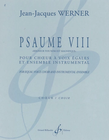 Psaume VIII. Partie de chœur Visuel